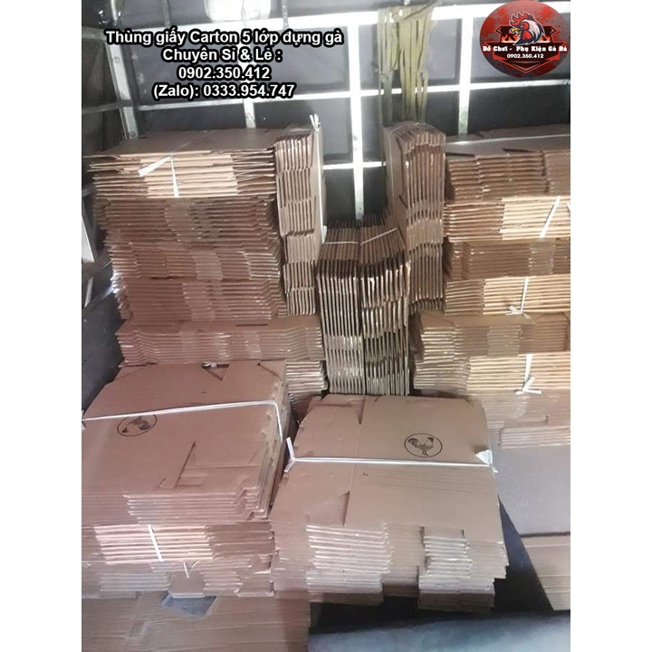 Combo 5 Thùng carton đựng gà đá - Gà nồi 60*26*38 - Gà tre 44*18*30