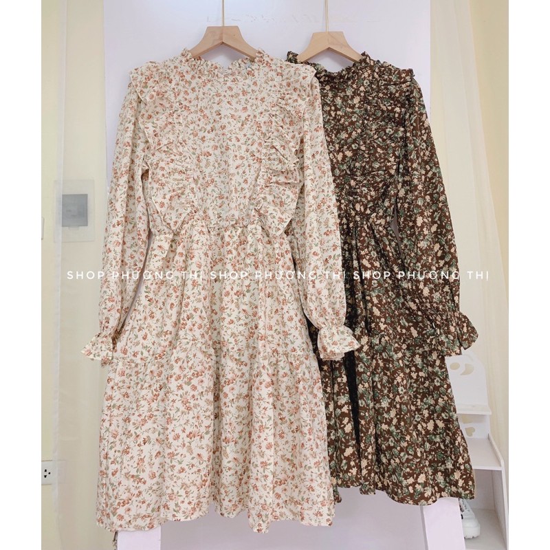  Váy hoa nhí vintage bèo xinh 2 màu mới về siêu hot (hàng sẵn) | BigBuy360 - bigbuy360.vn