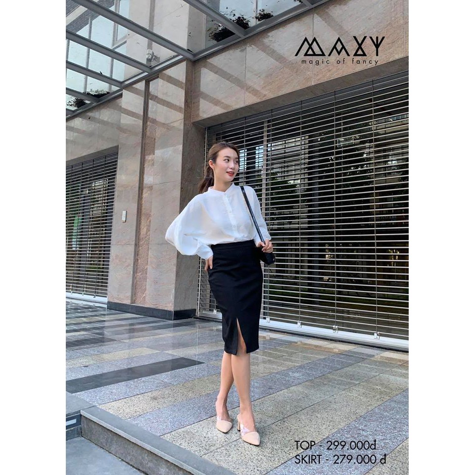 CHÂN VÁY BÚT CHÌ - PENCIL SKIRT -Chân váy chì có xẻ phía trước. | BigBuy360 - bigbuy360.vn