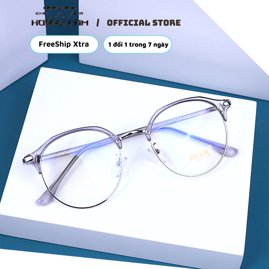 Gọng Kính Cận Tròn Clubmaster Nam Nữ Hoàng Lâm S1532 ,Gọng Kính phong cách Hàn Quốc