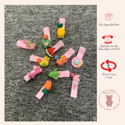 Kẹp Tóc Hoạ Tiết Đáng Yêu Cho Bé Gái - ULA Baby