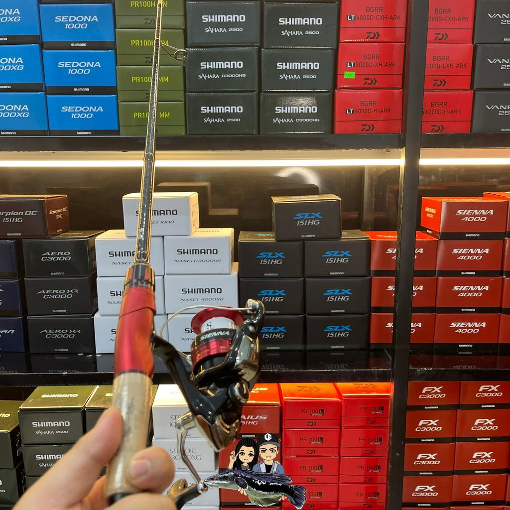 COMBO BỘ CẦN CÂU LURE LK HOÀ - CẦN, MÁY, MỒI, DÙ