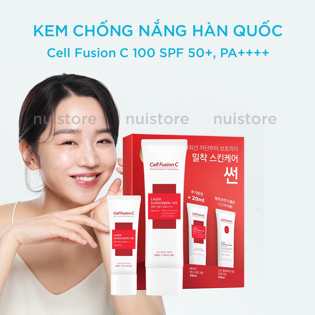 Set Kem Chống Nắng Hàn Quốc Cell Fusion C