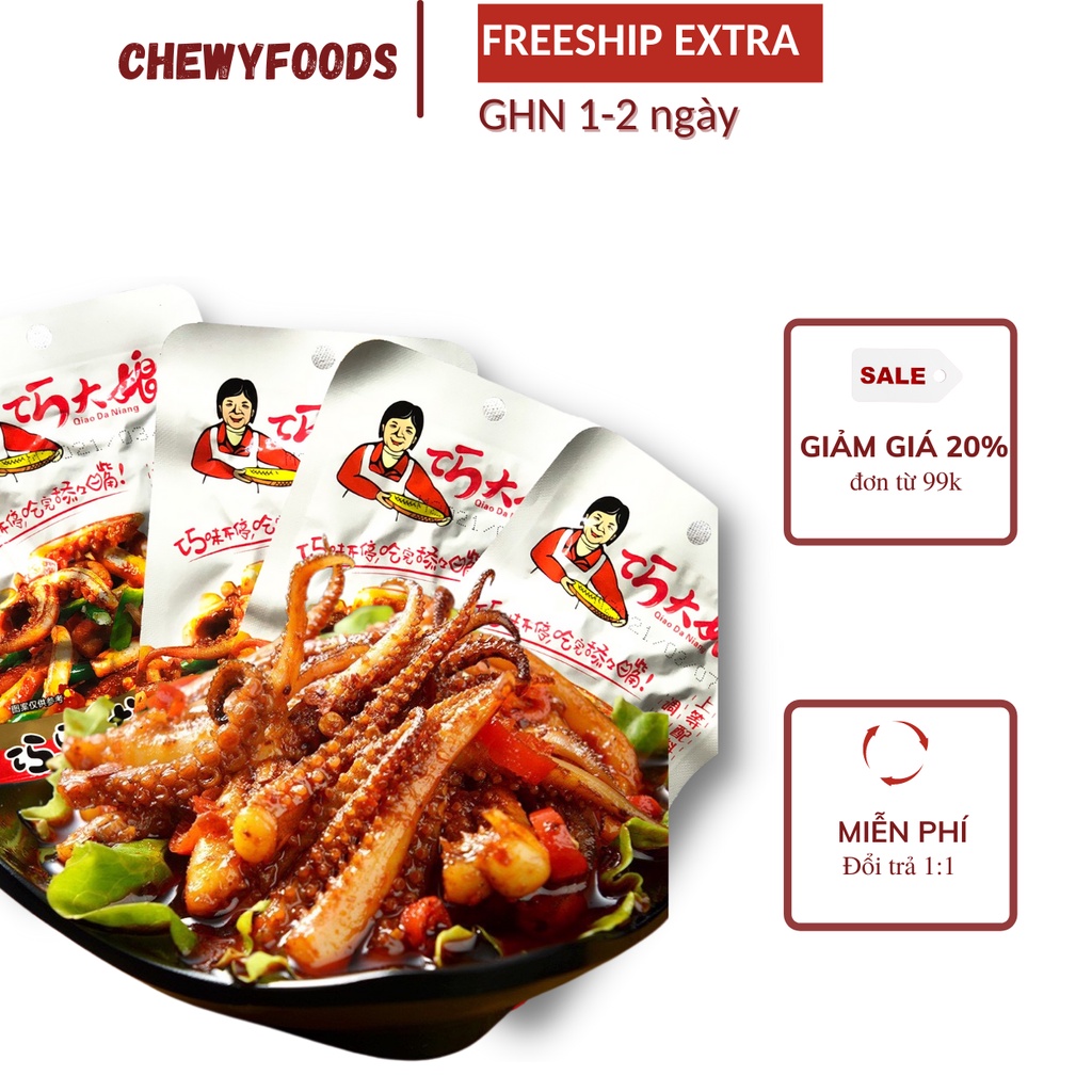 Mực xào cay Hồ Nam 12g - Râu mực xào cay Tứ Xuyên | BigBuy360 - bigbuy360.vn