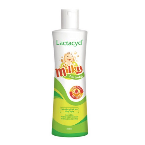 Sữa Tắm Gội Trẻ Em Lactacyd Milky Chai 250ml