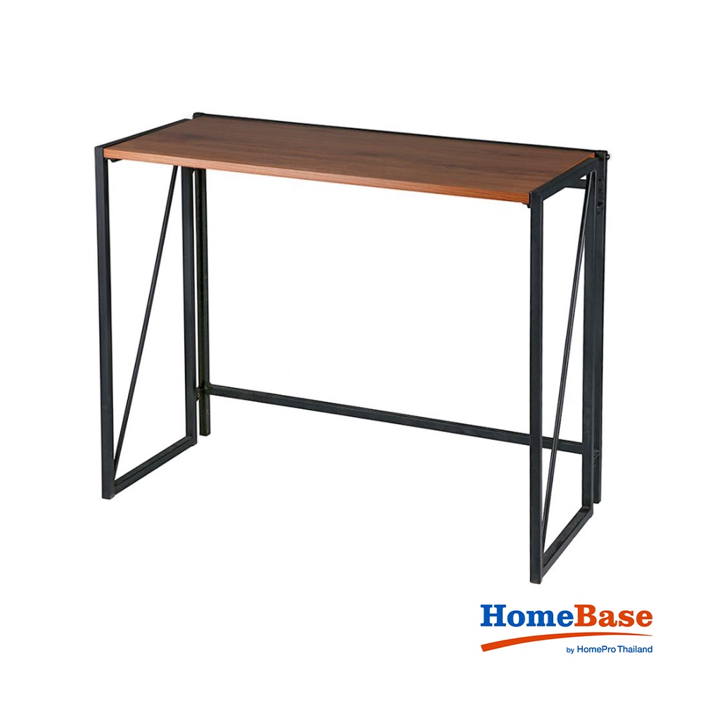 HomeBase FURDINI Bàn làm việc văn phòng bằng gỗ ép khung thép có thể gấp lại JM0911 W95xH76xD45cm màu cổ điển