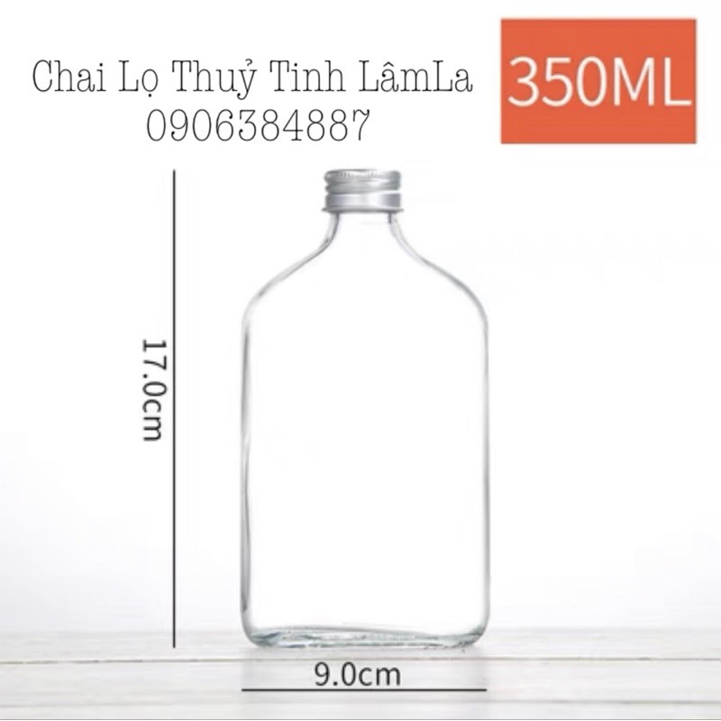 Chai Thuỷ Tinh Dẹp Cổ Cao 350ml - 500ml | BigBuy360 - bigbuy360.vn