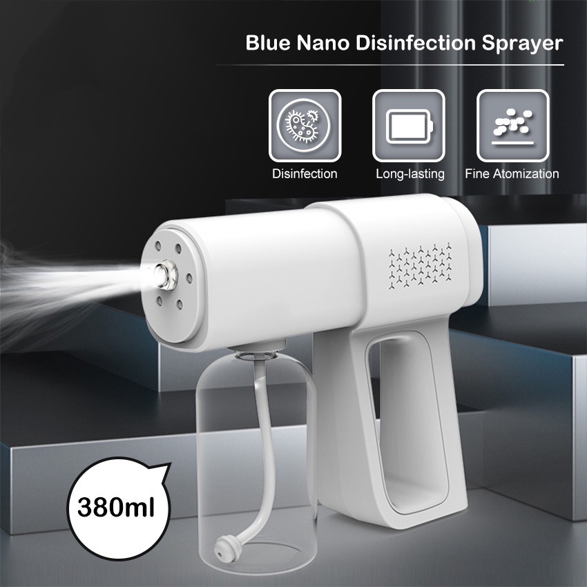 Máy Xịt Khử Khuẩn Cầm Tay, Súng Phun Khử Khuẩn K5 Pro Cao Cấp Tia Uv - 8 Đầu Phun Nano Tuyển Sỉ