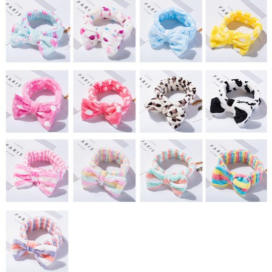 ⚡ Giá Rẻ Vô Địch ⚡ Băng Đô Nơ Cao Cấp Bò Sữa - Dày Chắc Chắn Mềm Mịn - Siêu Cute