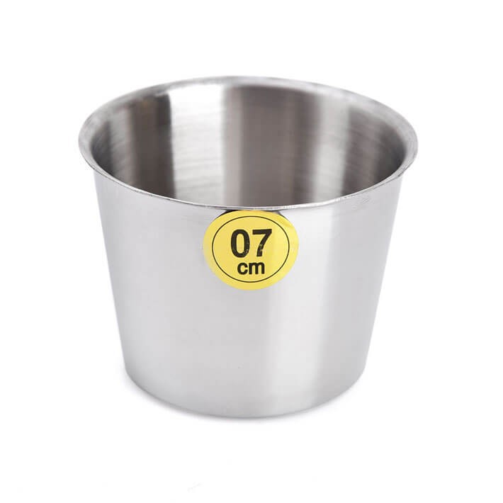 Bộ 5 cốc Đá Khuôn Nướng Bánh Flan Inox