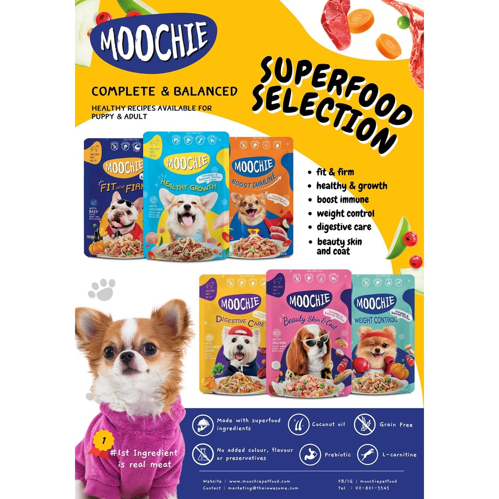 [Rẻ vô địch] [Chính hãng] Pate Cho Chó Moochie Gói 70gr