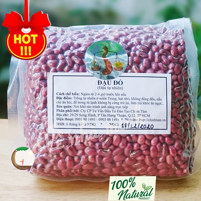 ĐẬU ĐỎ THUẦN CHỦNG HỮU CƠ TỰ NHIÊN 100% 300g-500g ( Hạt đỗ đỏ ) dùng nấu chè, làm giá đậu, làm bánh &amp; sữa...