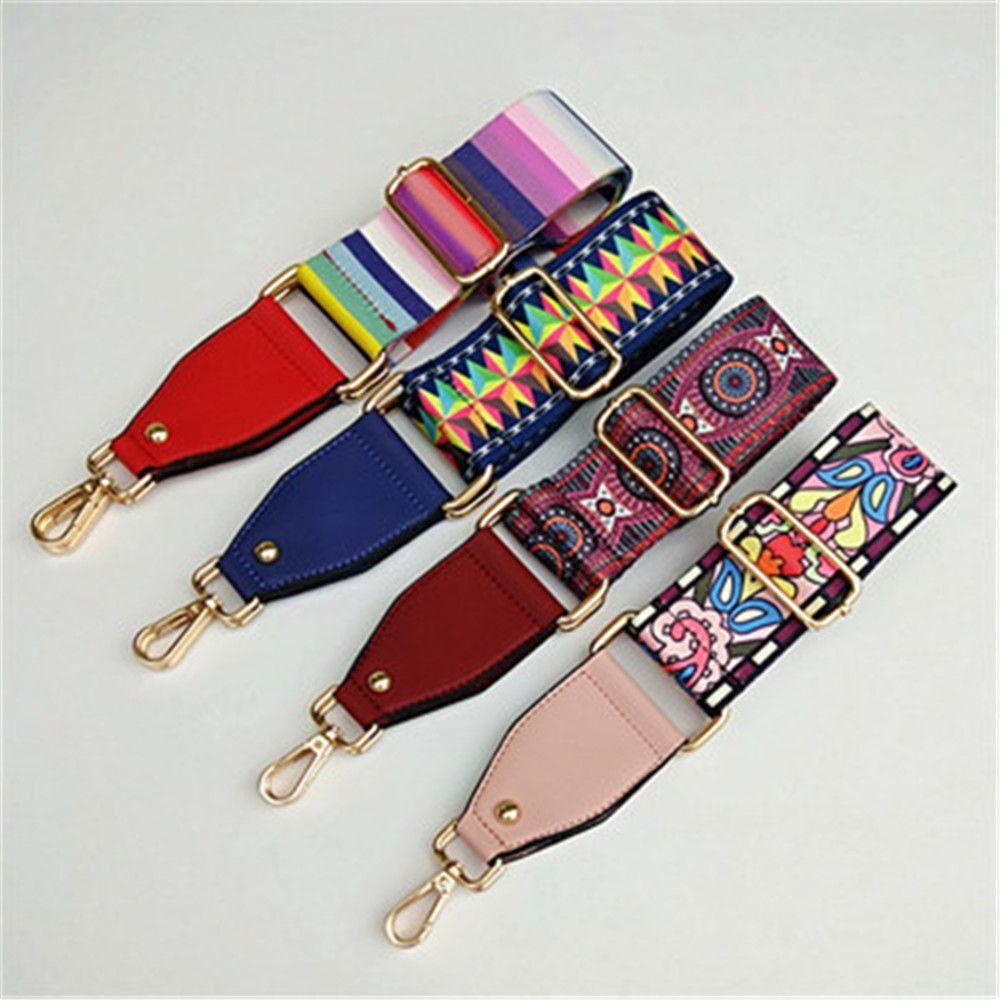 ROWANS Dây Đeo Túi Xách Họa Tiết Thổ Cẩm Màu Cầu Vồng Thời Trang