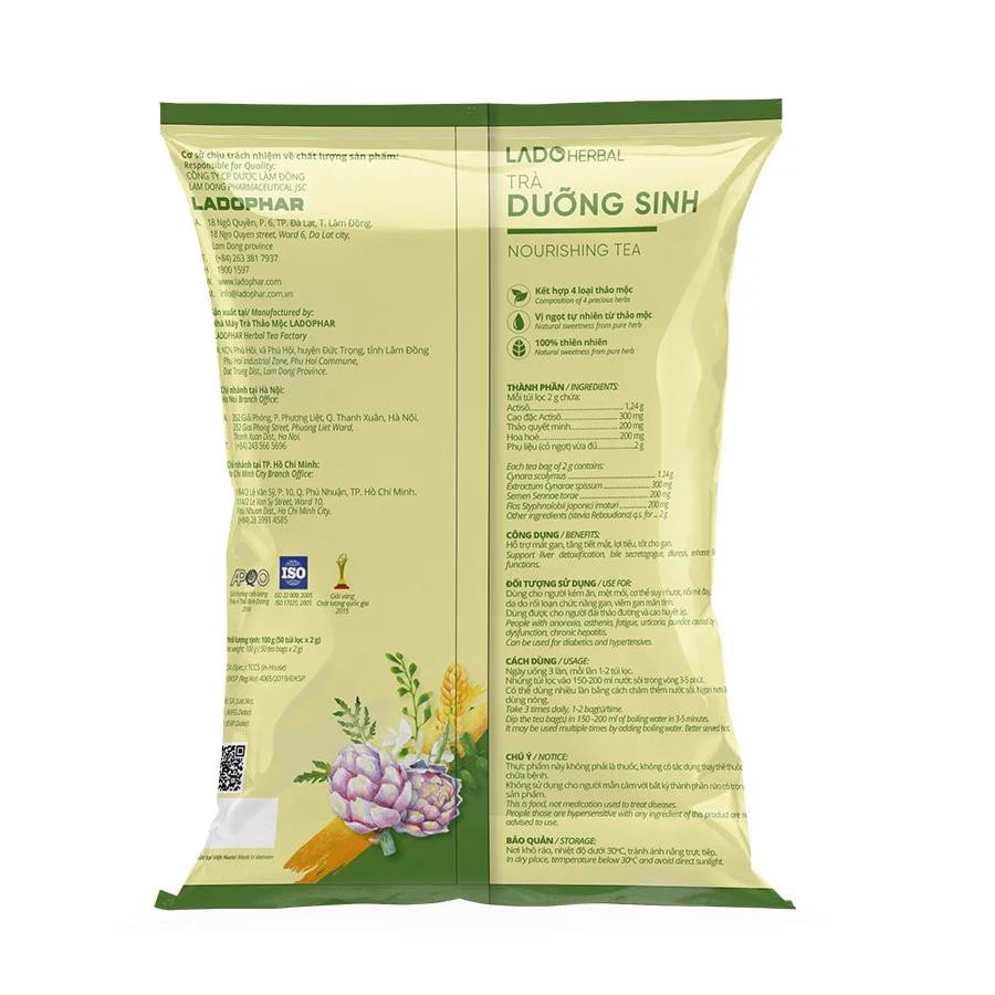 Trà Dưỡng Sinh Ladophar Gói 50 túi lọc giúp mát gan lợi tiểu . | BigBuy360 - bigbuy360.vn