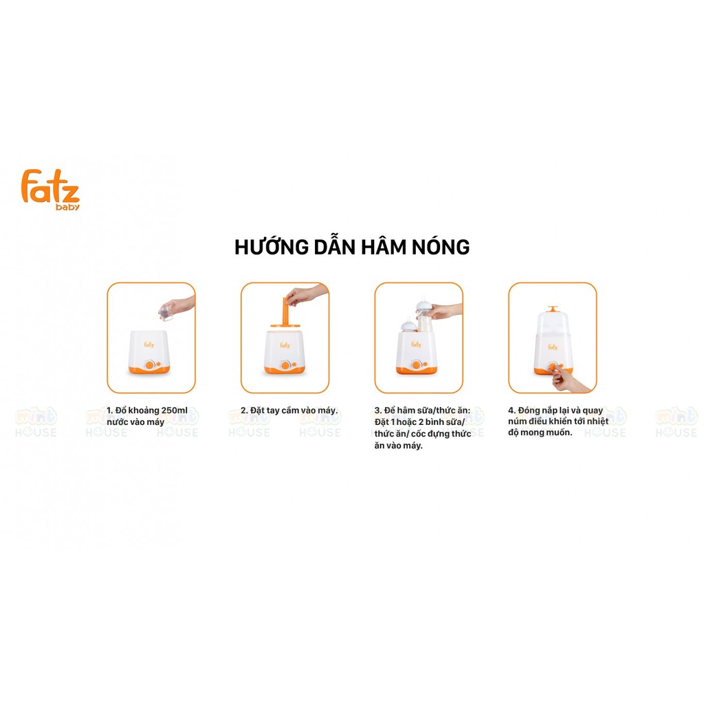 FATZBABY Máy hâm sữa 2 bình cổ rộng Duo 1 FB3012SL - Cửa hàng mẹ và bé Mint House