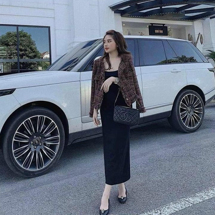 Váy hai dây body nữ đầm 2 dây len tăm dáng dài qua gối (ảnh thật + video) | BigBuy360 - bigbuy360.vn