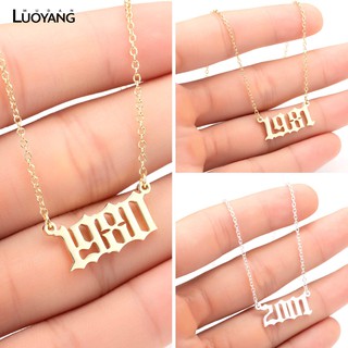 Dây chuyền không rỉ có mặt khắc năm sinh từ 1980 - 2019 have stock