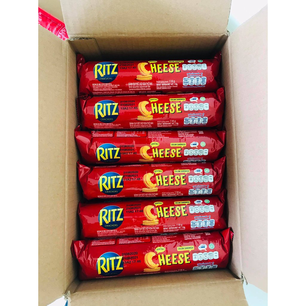 {SALE HOT} Bánh quy mặn RITZ 118g kẹp kem phô mai Kinh Đô