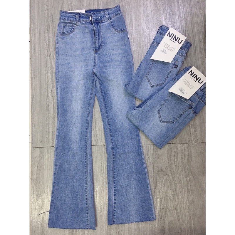 Quần jeans skinny ống loe form ôm cạp cao đường chỉ nổi siêu hot