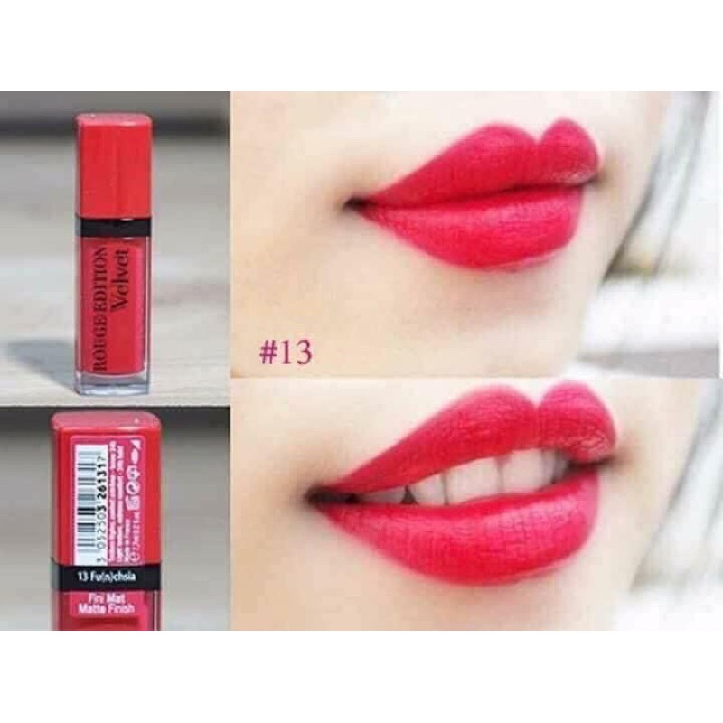 Son BJ 13 Bourjois velvet đỏ Hồng đỏ Hồng