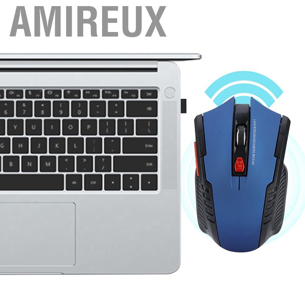 Amireux 113 2.4G 1600DPI USB Wireless Mouse Ergonomic Optical Positioning for Laptop