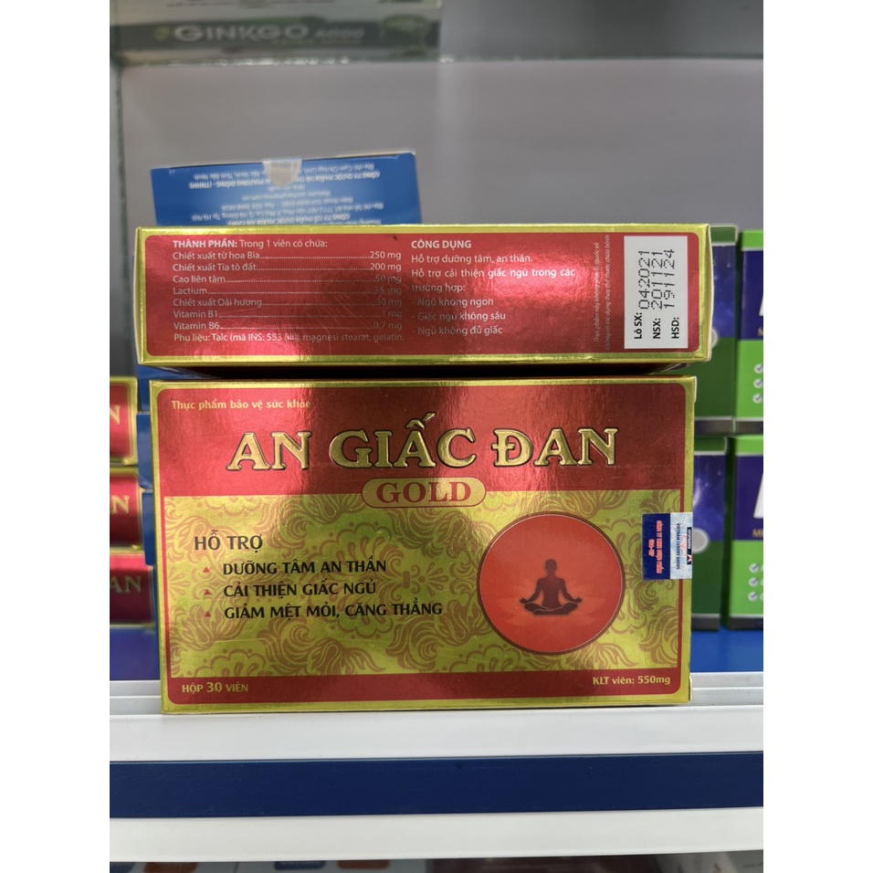 Viên Uống An Giấc Đan Gold - Cân Bằng Giấc Ngủ, Sảng Khoái Tinh Thần Giúp Các Tế Bào Thần Kinh Được Thư Giãn