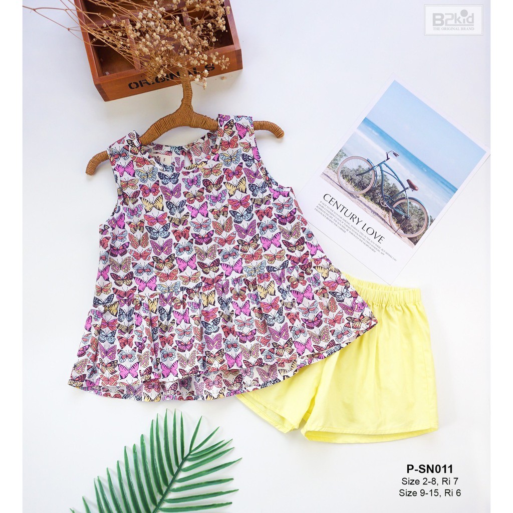 B2KIDS Bộ kate bé gái bướm tím