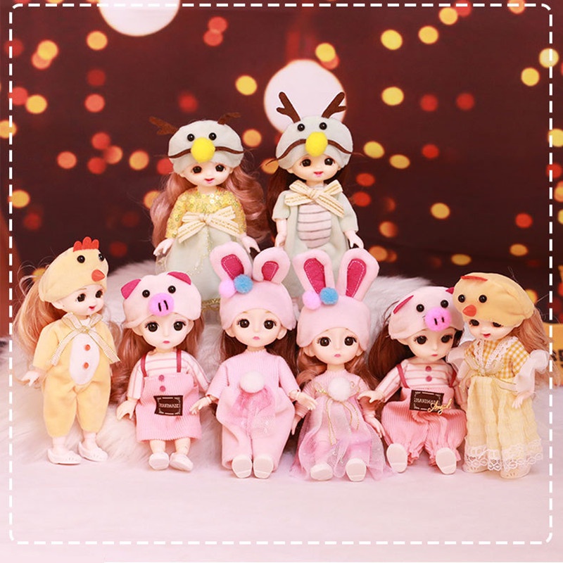 Đầm Công Chúa Mini 17cm Hóa Trang Cho Búp Bê Dễ Thương