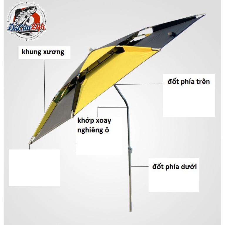 Giảm giá Ô Dù Che Nắng Mưa Dùng Cho Câu Cá, Dã Ngoại 1m8/2m2/2m4 Nhiều Màu Sắc - tri ân quý khách