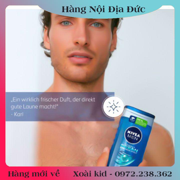 [auth] Nivea Men Đức-  Sữa Tắm, Dầu Gội Nam – Nội địa Đức [Hot]