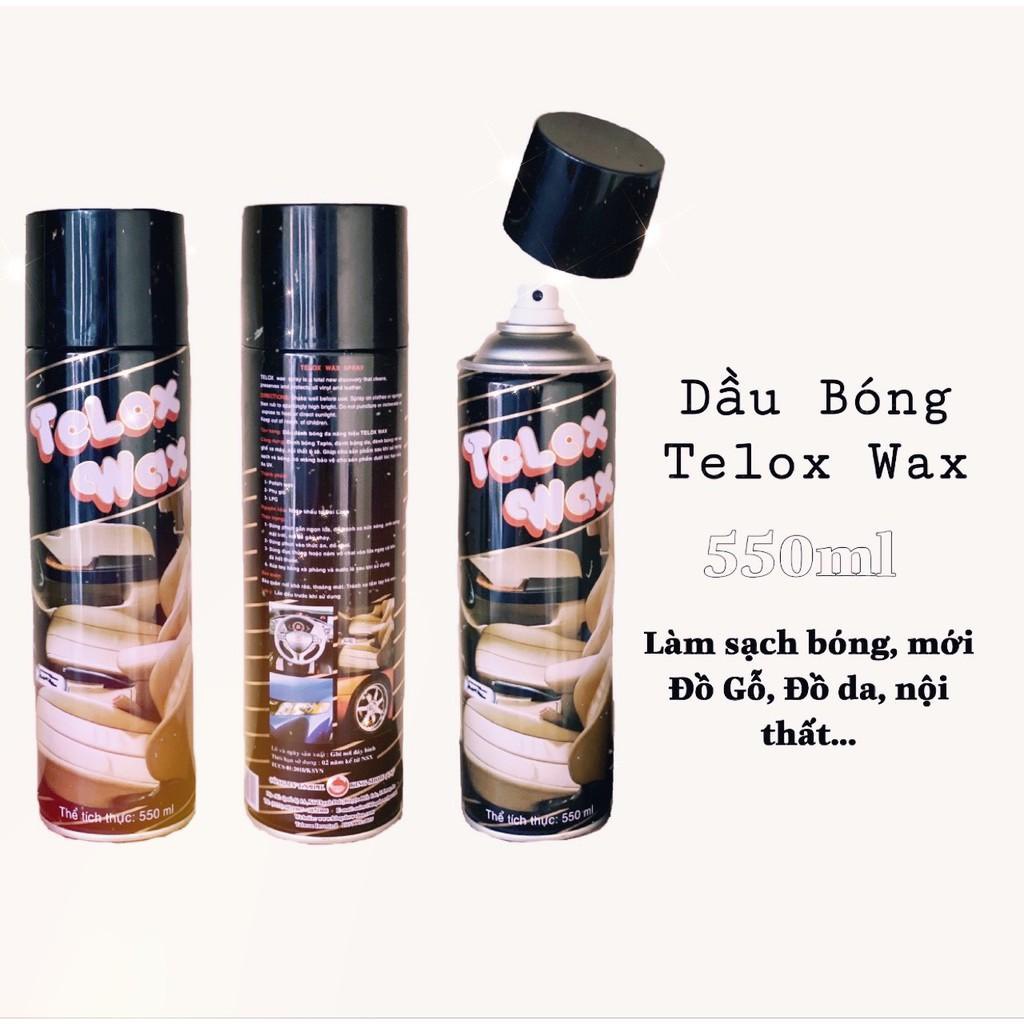 12 Chai Xịt bóng gỗ telox wax 550ml