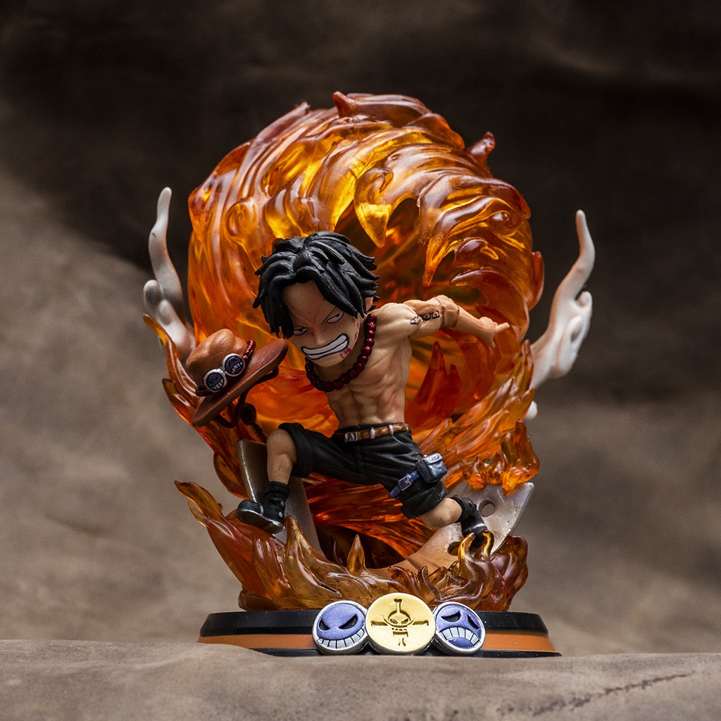 Mô hình One Piece Ace Hỏa Quyền cao 16cm, mô hình trang trí One Piece Figure Ace băng Râu Trắng