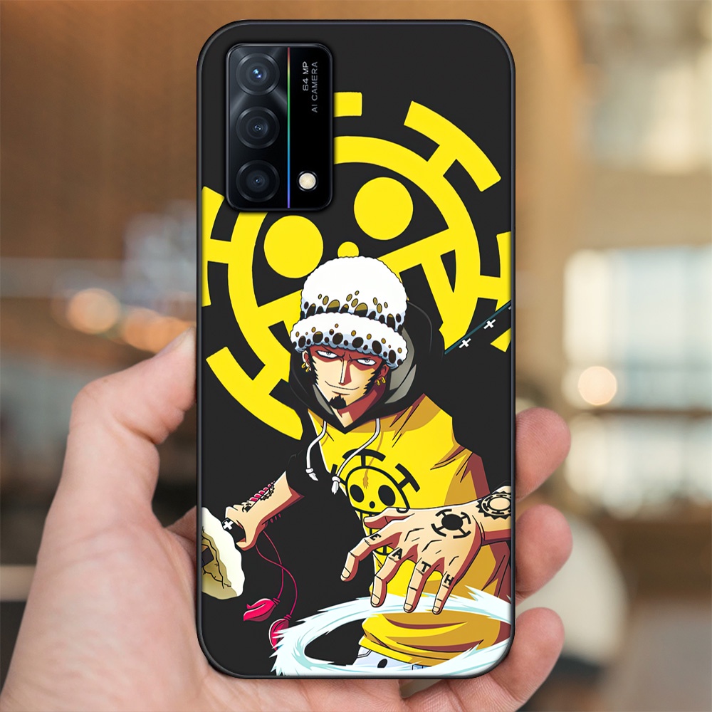Ốp lưng Oppo K9 viền đen in hình Law One Piece