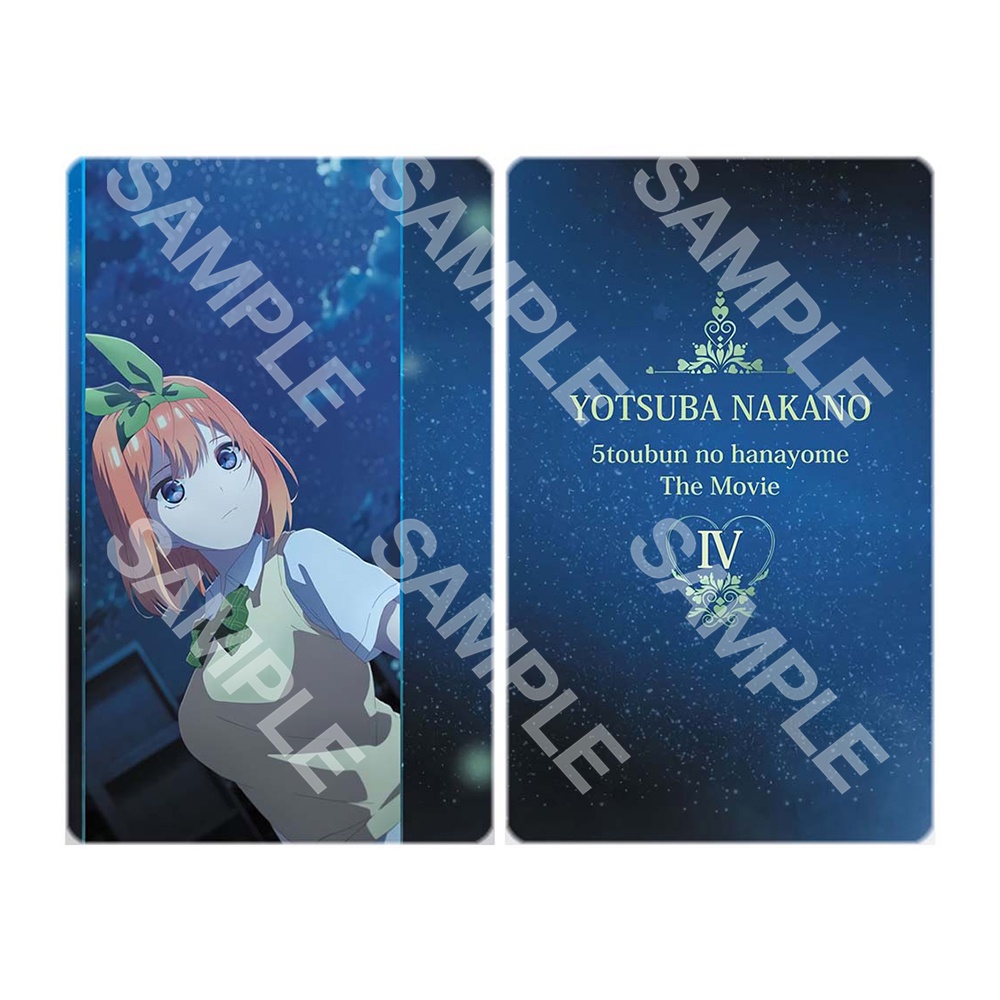 Ảnh card bo góc in hình Gotoubun No Hanayome ver THE NIGHT Nhà Có 5 Nàng Dâu thẻ bo viền 5*8cm anime chibi
