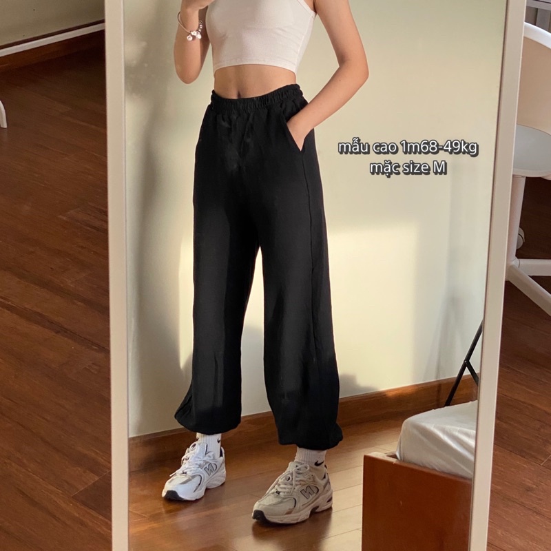 Quần Jogger nỉ bông cotton AUGETY