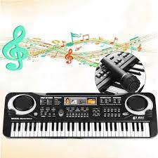 Đàn piano 61 phím kèm micro giúp bé học tập,luyện thanh nhạc,tập hát,chơi nhạc giải trí ( tặng 4 pin AA-1.5V)