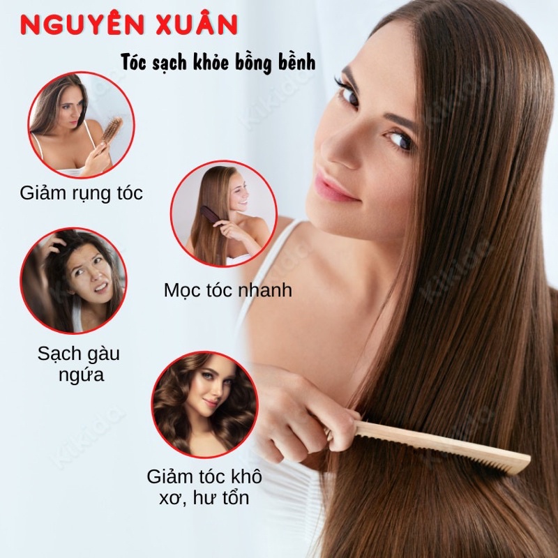 Dầu Gội Dược Liệu Nguyên Xuân Xanh 350ml - Dưỡng Tóc - Phù hợp cho tóc khô xơ, hư tổn