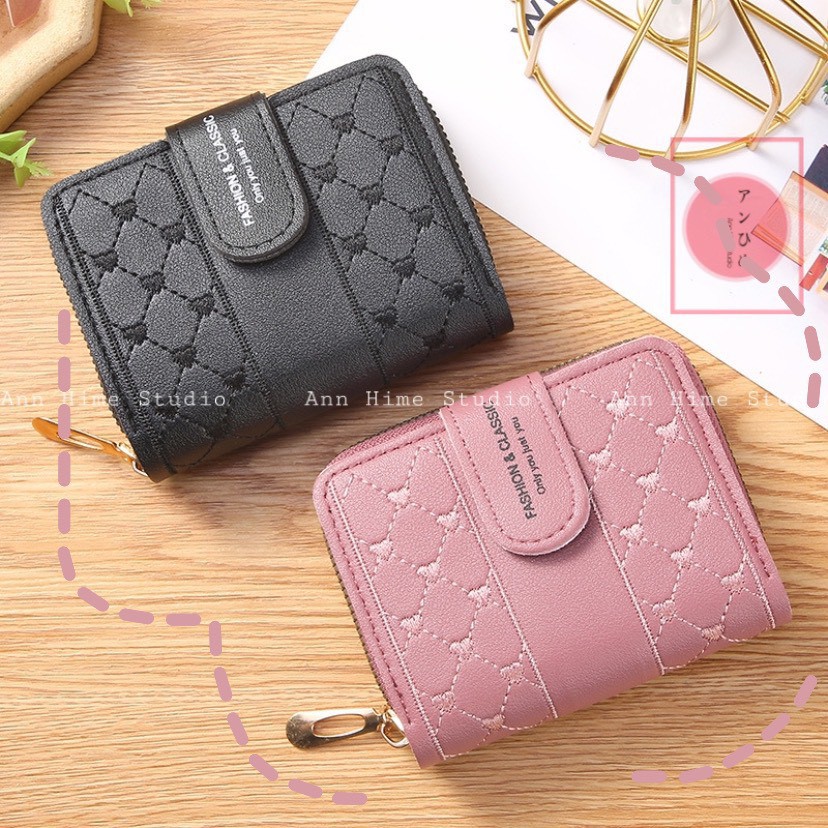 VÍ NGẮN NỮ CẦM TAY SIÊU CẤP 457 CARO FASHION &amp; CLASSIC SIÊU DỄ THƯƠNG