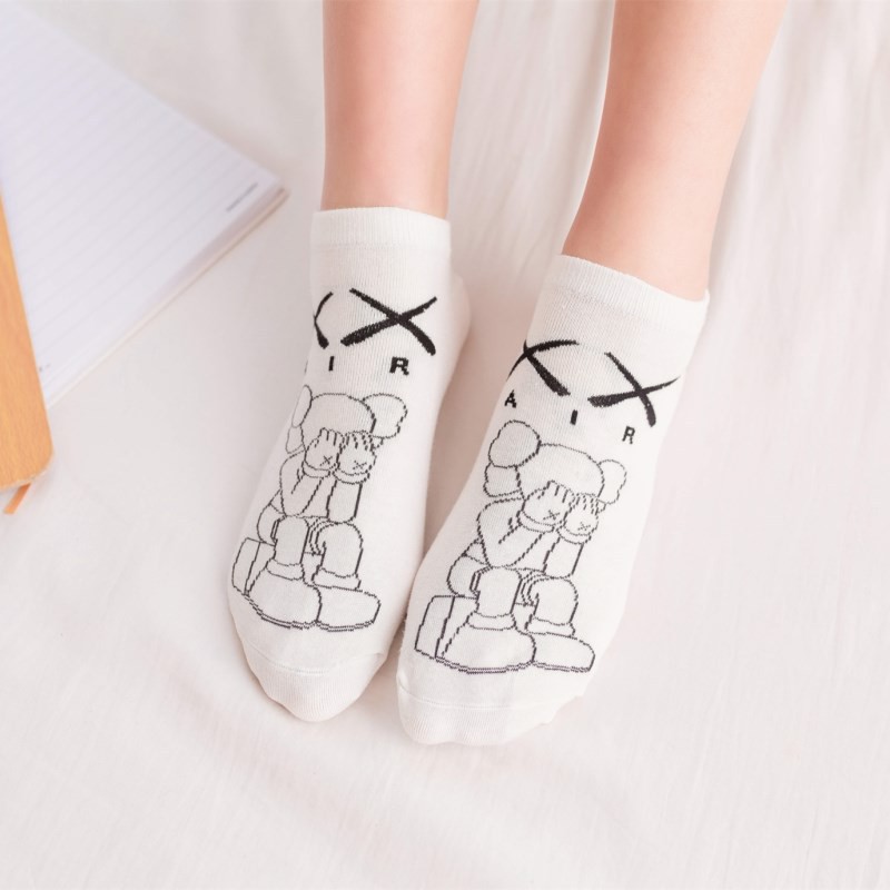 Vớ ngắn cổ marshmallow, tất cố thấp hoạt hình nam nữ co dãn NEKO