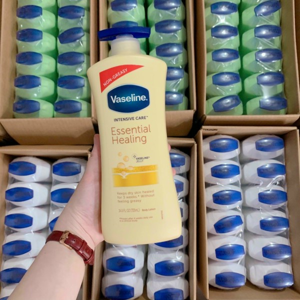 Sữa dưỡng thể Vaseline Healthy White UV Lightening 725ml nuôi dưỡng da săn chắc, trắng sáng, mịn màng | BigBuy360 - bigbuy360.vn