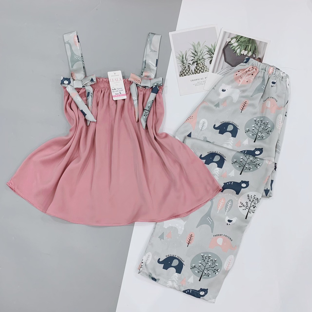 Bộ Đồ Ngủ - Đồ Mặc Nhà Satin Hai Dây Quần Dài - Luala Pyjamas | BigBuy360 - bigbuy360.vn