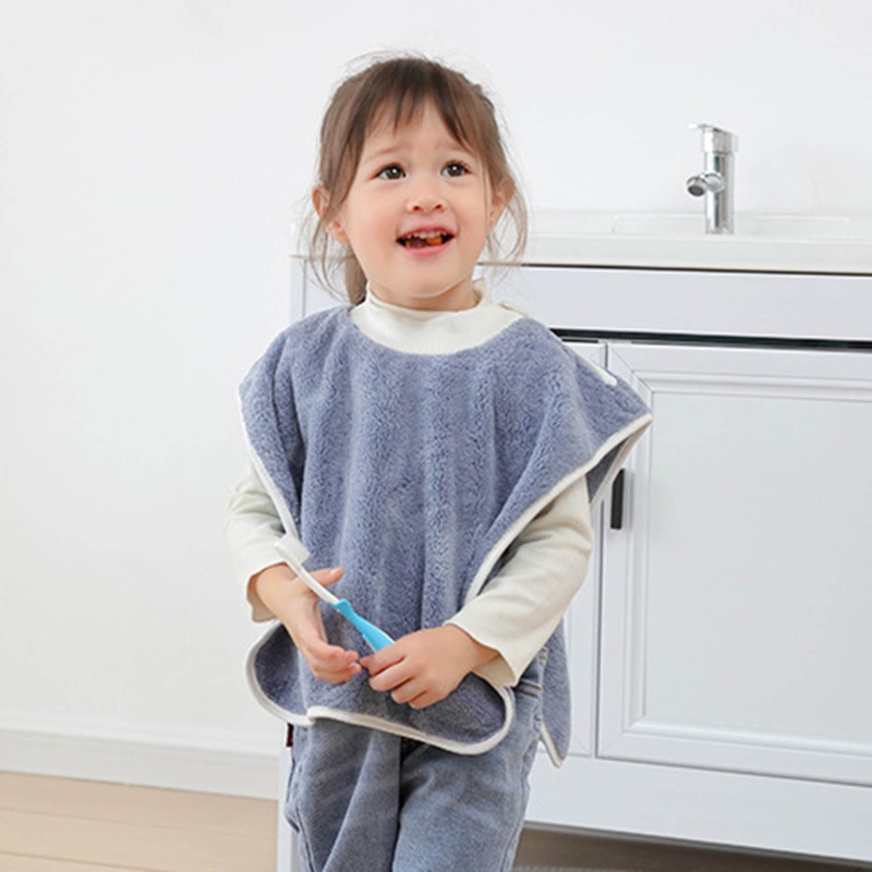 Yếm Ăn Vải Lông Cừu San Hô Xinh Xắn Cho Bé