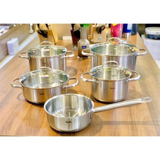 Bộ nồi fissler Toronto 5 nồi thép bóng mờ