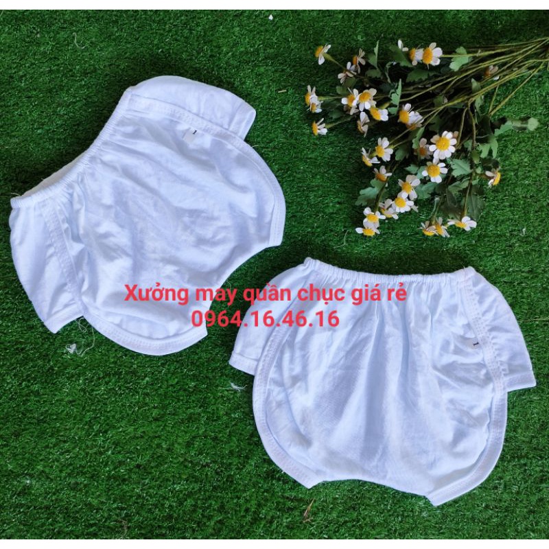 Set 10 quần chục bí trắng cho bé
