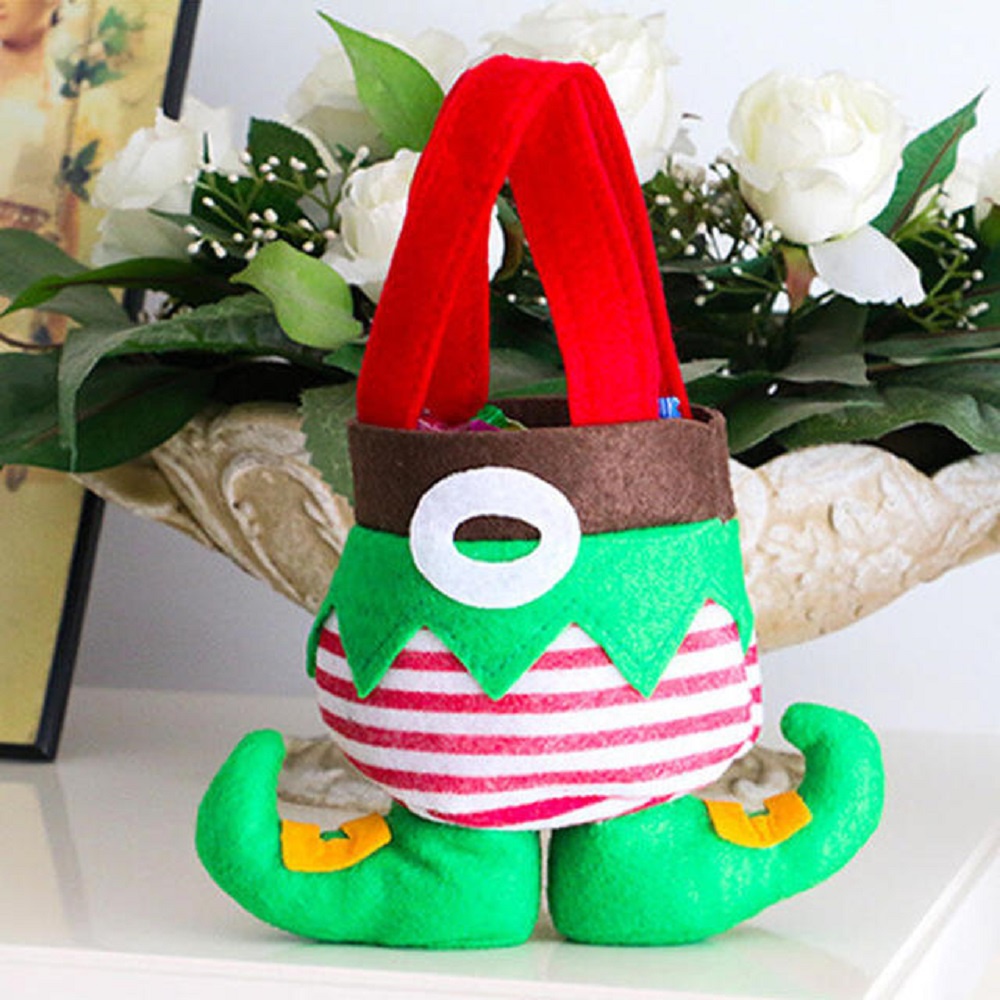 1 Túi Đựng Kẹo Hình Chiếc Quần Ông Già Noel Dùng Trang Trí Giáng Sinh
