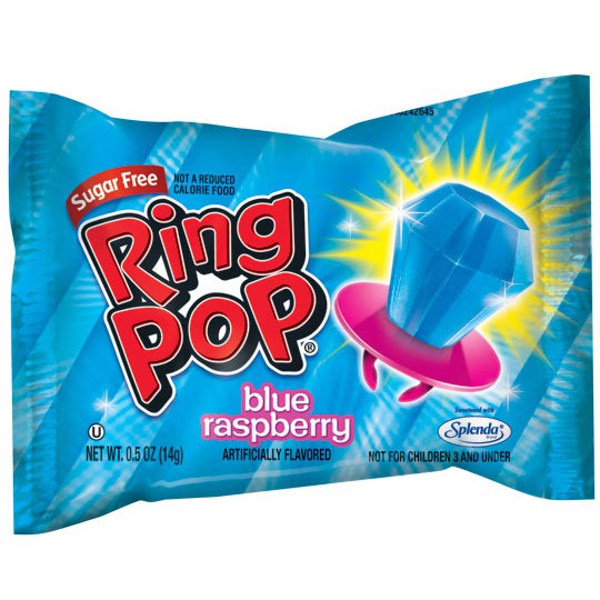 Kẹo Mỹ Ring Pop Hình nhẫn huyền thoại (Nguyên gói 20cái [date 2022 ]) 5 vị trái cây thơm ngon- Hàng xách tay Usa