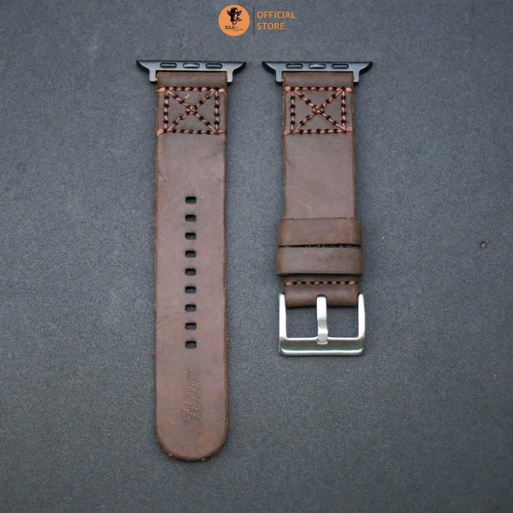 Dây Đồng Hồ AW 2,3,4,5,6,7,8, AW Ultra Da Bò Thanh Lịch - RAM Leather Simple X Nâu Đất