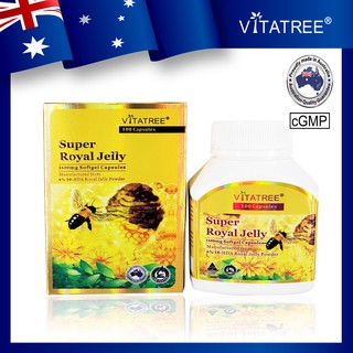 Viên uống sữa ong chúa Vitatree Super Royal Jelly 1600mg - Hộp 100 viên