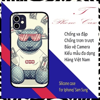 Ốp lưng ốp đt gấu xanh supreme ticker Iphone 6 đến 13 và các dòng sam sung SUPPOD00345