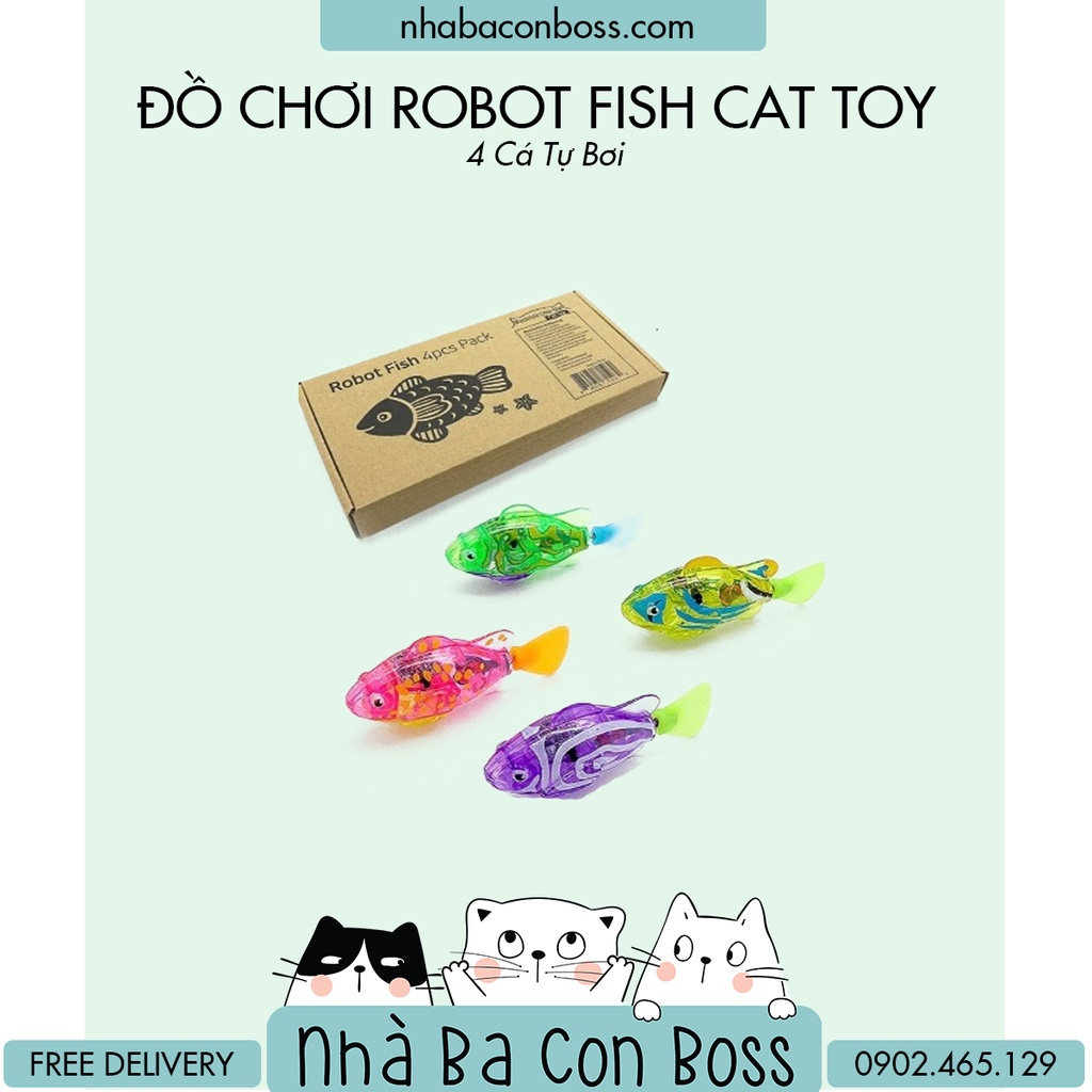 Đồ chơi cá tự bơi Robot Fish Cat Toy